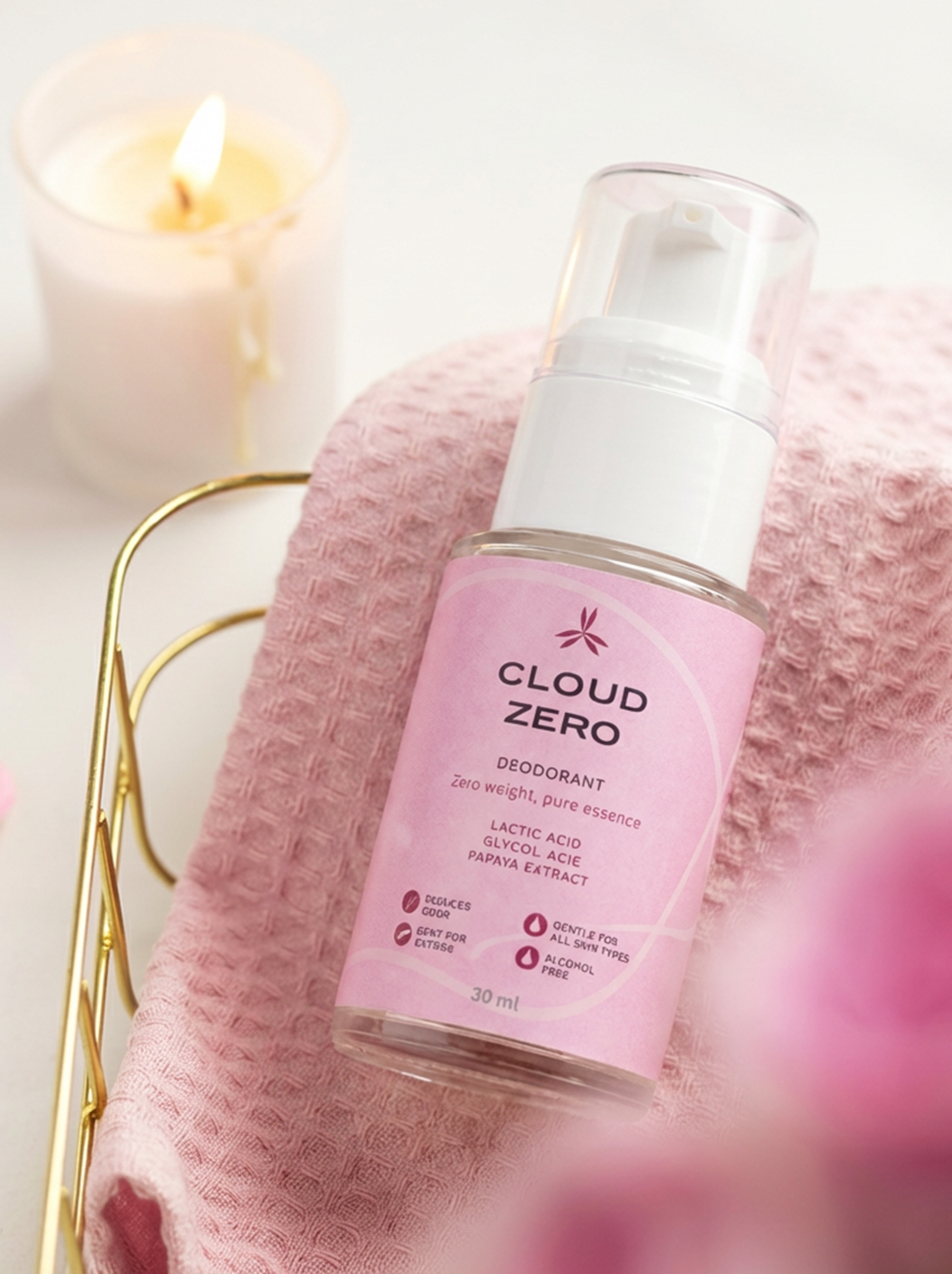GloreSense Cloud Zero Deodorant 30ml alcohol free brightening deodorant Pakistan